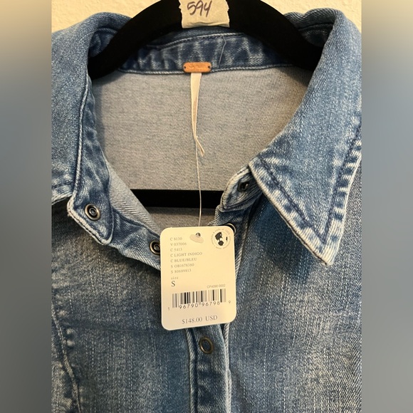 #594 NWT FREE PEOPLE THEA MINI DRESS- Size small - Picture 7 of 7